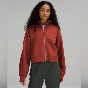 Scuba Oversized Full Zip Hoodie - Cayenne - NWT